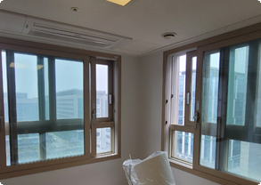 창가 결로 곰팡이 시공 후